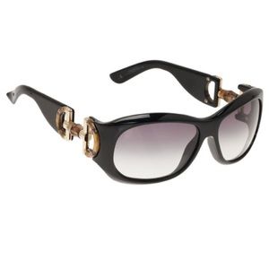 Gucci Sunglasses Black Bamboo Horsebit